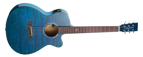 Tanglewood TA4CEBL Electro Acoustic guitar in Blue. Azure series.