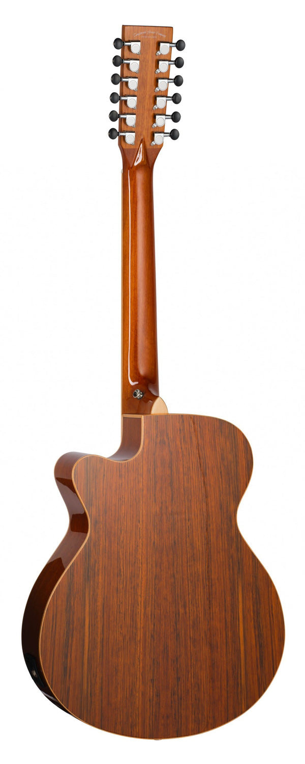 The Tanglewood TRX412CE Roadster X Series 12 string electro acoustic guitar (back)