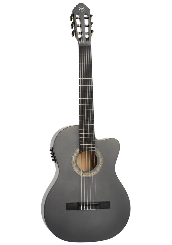 Enredo Madera EMETLC Thinline Electro Classical guitar. Satin Grey Metallic.