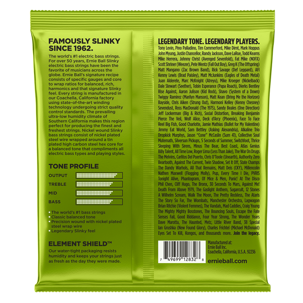 Ernie Ball Regular Slinky Bass Guitar Strings 2832
