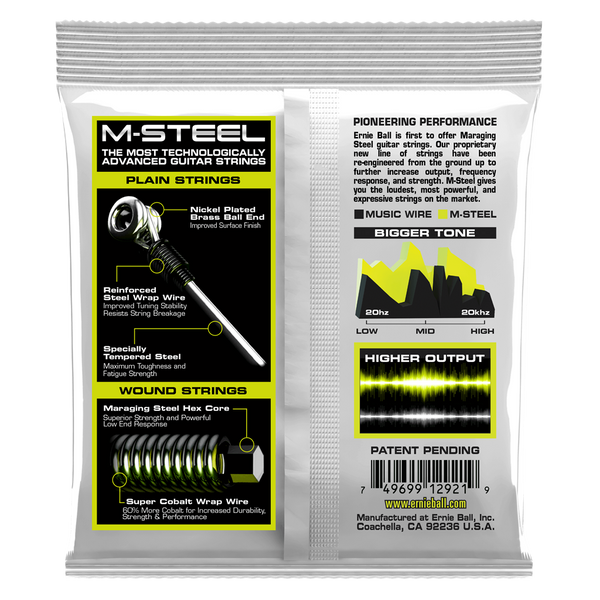 Ernie Ball 2921 M-Steel Regular Slinky Electric Guitar Strings