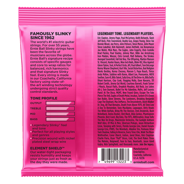 Ernie Ball 3233 Super Slinky Electric Guitar Strings. 3 Pack.