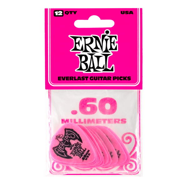 ERNIE BALL P09179 EVER LAST PLECTRUMS. PACK OF 12. 0.6MM