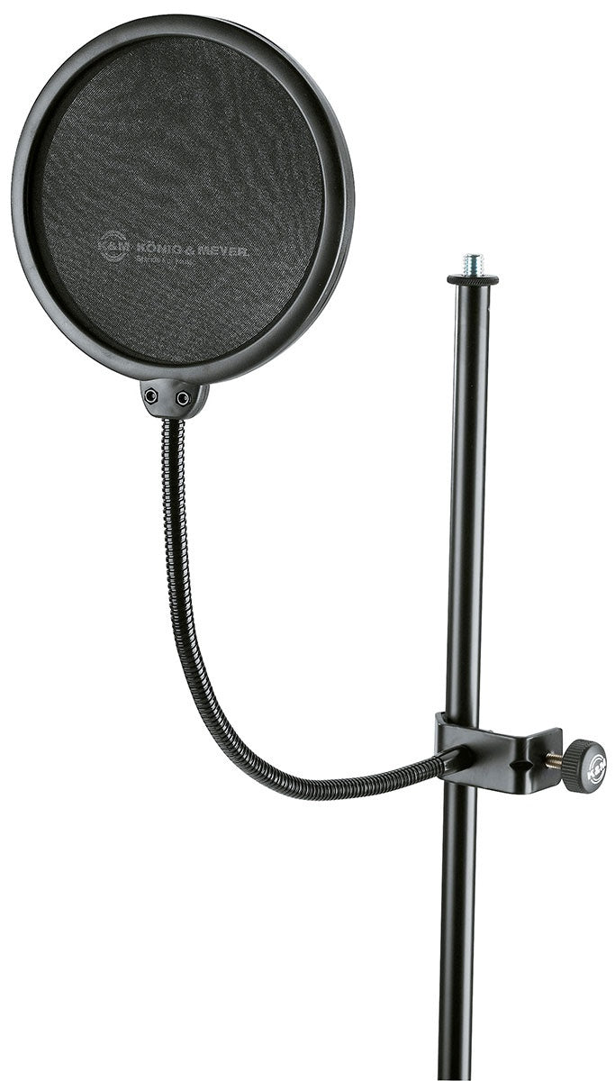 Konig &amp; Meyer 23956 Pop Shield 130mm diameter. Gooseneck with clamp fitting