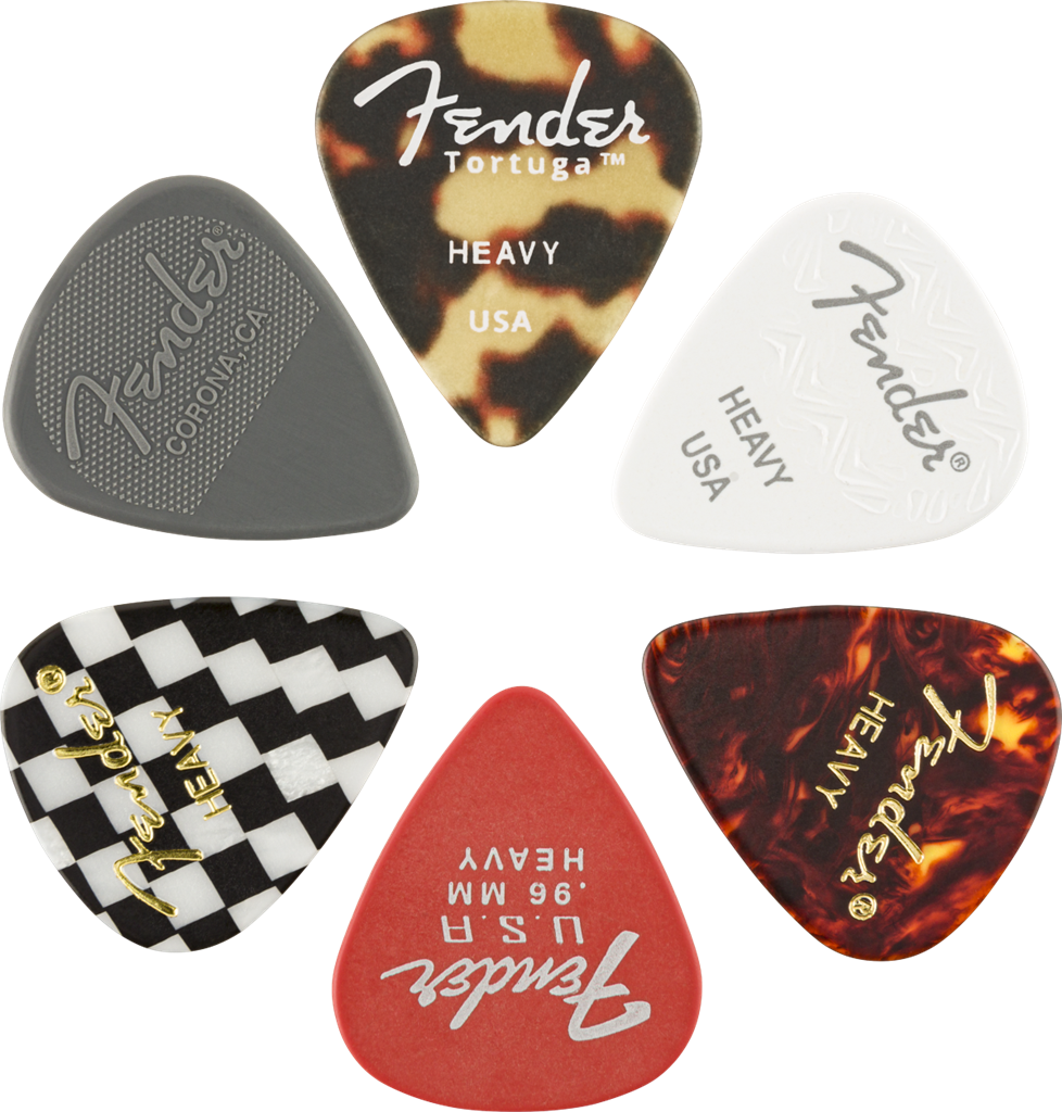 351 Heavy Material medley picks. Pack of 6.
