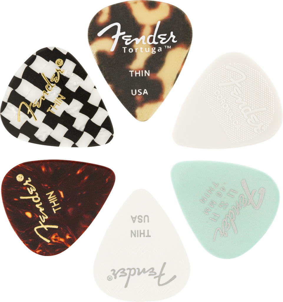 351 Thin Material medley picks. Pack of 6.