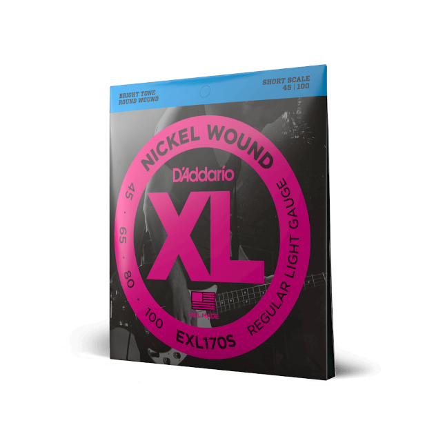 Regular Light, Short Scale, XL Nickel Bass Strings. 45-100.