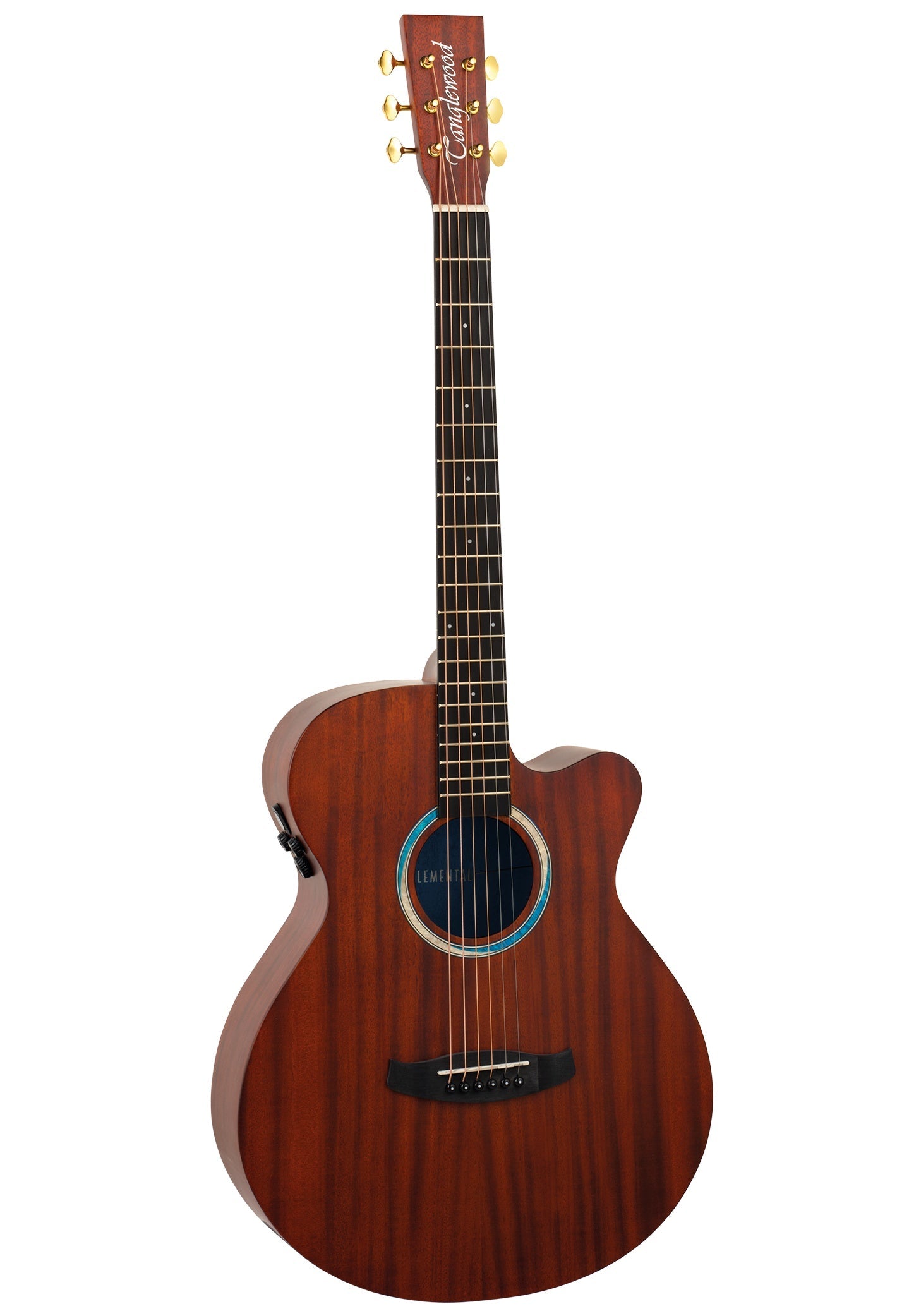 Elemental Series TE4CEBL Super Folk Electro Acoustic Guitar