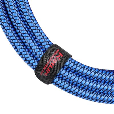 KIRLIN FABRIC 10' STRAIGHT BLUE GUITAR CABLE