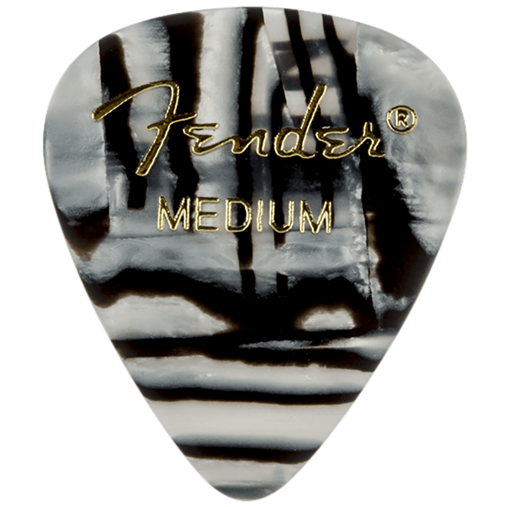 351 Premium Celluloid Medium Zebra picks. Pack of 12.