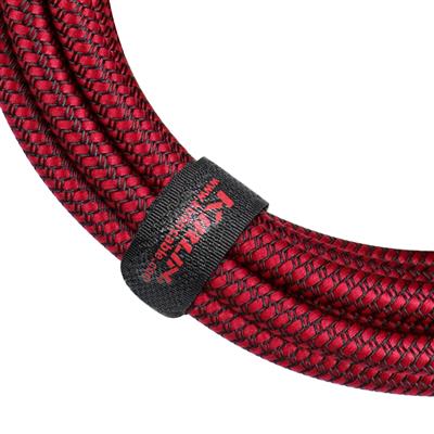KIRLIN FABRIC 20' STRAIGHT RED GUITAR CABLE