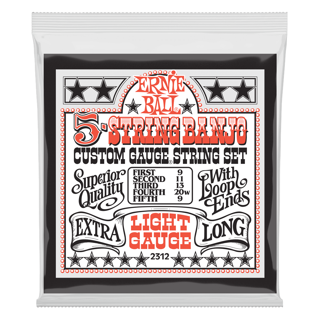 Ernie Ball 5 String Banjo string set. 9 - 20W. 2312