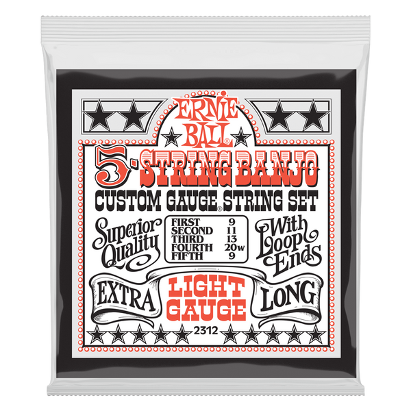 Ernie Ball 5 String Banjo string set. 9 - 20W. 2312