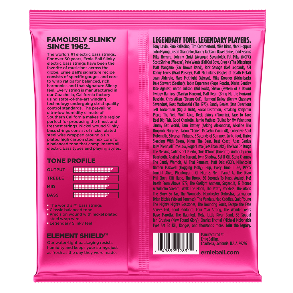 Ernie Ball Super Slinky Bass Guitar Strings 2834