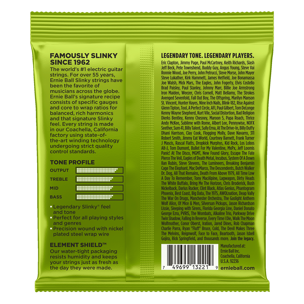 Ernie Ball 3221 Regular Slinky Electric Guitar Strings. 3 Pack.